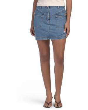 TJ Maxx Denim Mini Skirt For Spandex/Cotton/Polyester - Blue