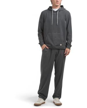 TJ Maxx 2Pc Super Soft Hoodie And Sweatpants Set With Matching Beanie For Spandex/Polyester - Black
