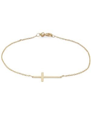 TJ Maxx 10Kt Cross Chain Bracelet - White