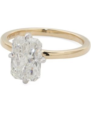 TJ Maxx 14Kt Lab Grown Diamond Radiant Cut Compass Setting Ring, Diamond - White
