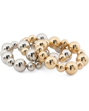 TJ Maxx Set Of 3 Tutti Beaded Bracelets - Metallic