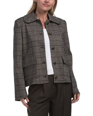 TJ Maxx Mixed Pattern Cropped Jacket, Spandex/Polyester/Rayon - Black