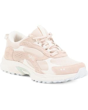 TJ Maxx Wide Sky Stride Air Mesh Walking Sneakers For Suede - White