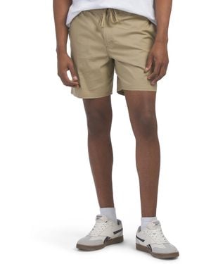 TJ Maxx Cotton Shorts With Snap Waist For Spandex/Cotton - Natural