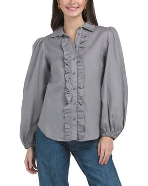 TJ Maxx Linen Kelsey Shirt For - Gray