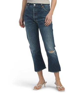 TJ Maxx High Rise Cropped Jeans For Cotton - Blue