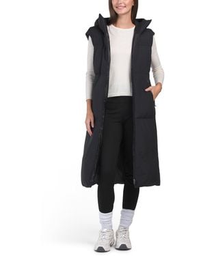 TJ Maxx Full Zip Down Vest, Nylon/Polyester - Black
