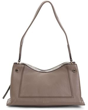 TJ Maxx Leather Hope Gardens Medium Ziptop Shoulder Bag For - Brown