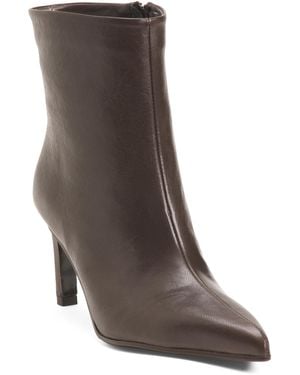 TJ Maxx Leather Stiletto Heeled Booties For - Brown
