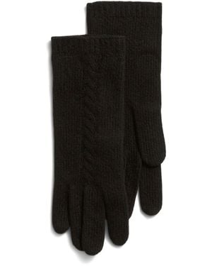 TJ Maxx Cashmere Cable Knit Gloves For - Black