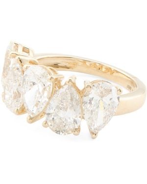 TJ Maxx 14Kt Lab Grown Diamond Pear Shape Band Ring, Diamond - White