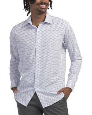 TJ Maxx Modern Fit Dress Shirt For Spandex/Polyester - Blue
