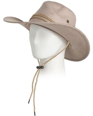 TJ Maxx Faux Suede Cowboy Hat, Polyester/Suede - Natural