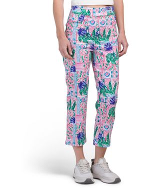 TJ Maxx Slim Fit Cropped Pants For Nylon/Spandex/Rayon - Blue