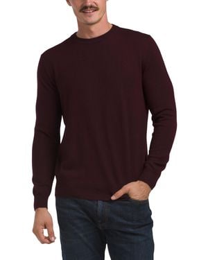 TJ Maxx Extrafine Merino Wool Long Sleeve Crew Neck Pull Over Sweater For - Red