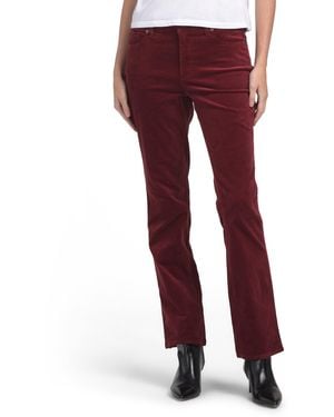 TJ Maxx Petite Velvet Marilyn Straight Leg Pants For Cotton/Viscose - Red
