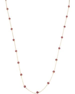 TJ Maxx 14Kt Garnet Station Necklace - Natural