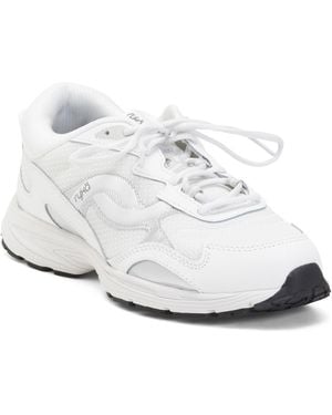 TJ Maxx Wide Leather Skyscape Walking Sneakers For - White