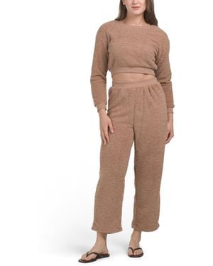 TJ Maxx 2Pc Cozy Love Teddy Lounge Set For Polyester - Natural