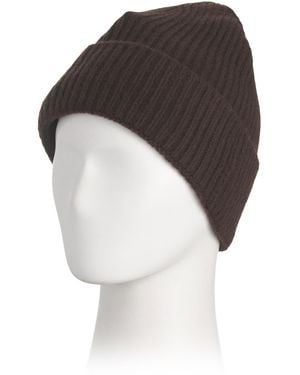 TJ Maxx Cashmere Mini Ribbed Beanie For - Brown