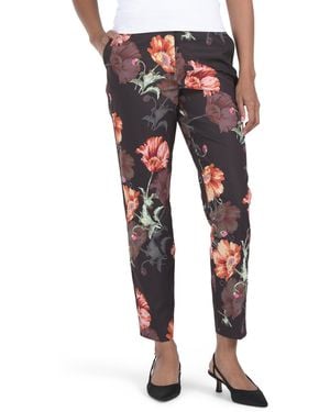 TJ Maxx Slim Printed Pants For Polyester - Blue