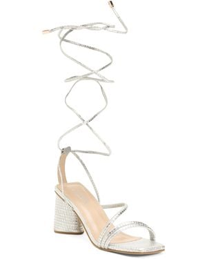 TJ Maxx Leather Analia Heeled Sandals For - White