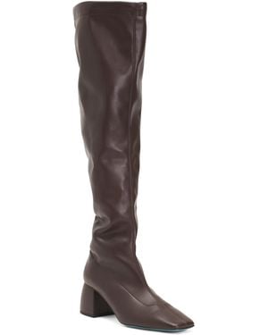 TJ Maxx Leather Miluna Mid Heel Boots For - Brown