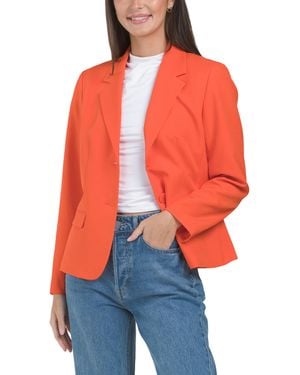 TJ Maxx Woven Blazer Jacket, Polyester - Red