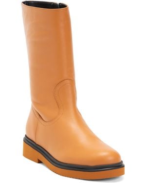 TJ Maxx Leather Platform Booties For - Brown