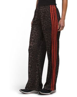 TJ Maxx Printed Side Contrast Mesh Track Pants For Polyester - Black