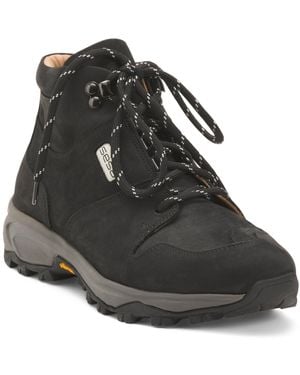 TJ Maxx Suede Anchorage Lace Up Hiker Boots For Leather/Suede - Black