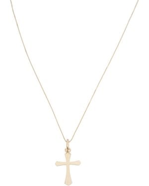 TJ Maxx 14Kt Luce Cross Necklace - Metallic