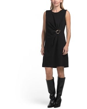 TJ Maxx Hardware Detail Mini Dress For Spandex/Cotton/Polyester - Black