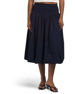 TJ Maxx Bubble Skirt With Elastic Waist, Spandex/Cotton/Polyester - Blue