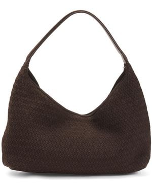 TJ Maxx Suede Slouchy Shoulder Woven Bag For /Suede - Brown
