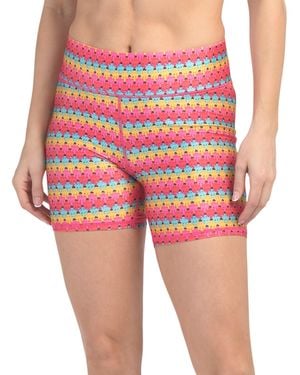 TJ Maxx Hi Shine Booty Shorts For Spandex/Polyester - Red