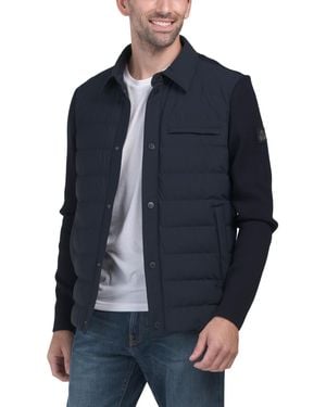TJ Maxx Marble Hybrid Shirt Jacket For Nylon/Polyester/Viscose - Blue