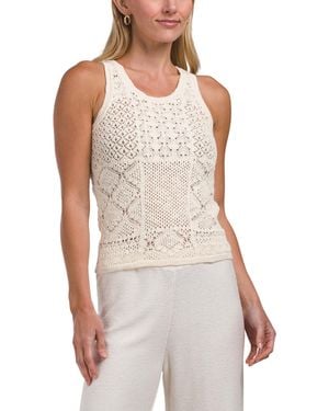 TJ Maxx Crochet Tank Top For Cotton - White