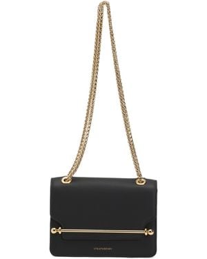 TJ Maxx Leather East West Mini Shoulder Bag With Chain Strap For Leather - Black