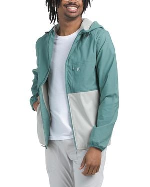 TJ Maxx Color Block Windbreaker Jacket For Nylon/Spandex - Blue