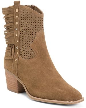 TJ Maxx Suede Ankle Western Boots For - Brown