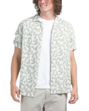 TJ Maxx Watercolor Shirt For Linen/Rayon - White