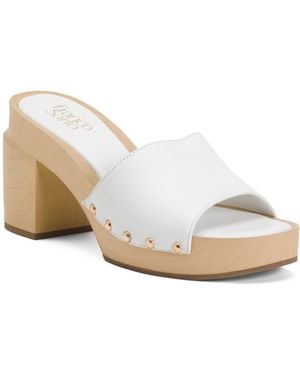 TJ Maxx Leather Capri Clogs For - White