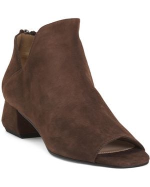 TJ Maxx Suede Vonn Peep Toe Booties For - Brown