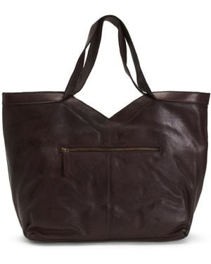 TJ Maxx Leather Large Studded Tote For - Black