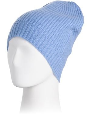 TJ Maxx Cashmere Plush Waffle Stitch Beanie For - Blue