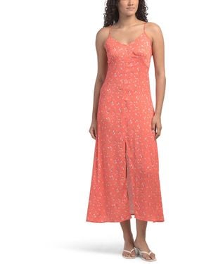 TJ Maxx Tank Midi Dress For Rayon - Red