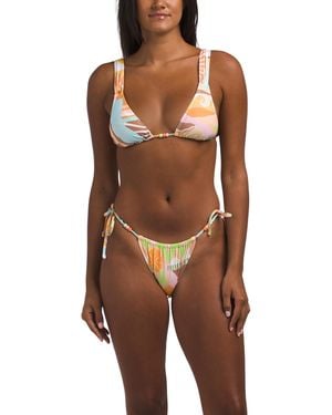 TJ Maxx 2Pc Vacay Dreams Triangle Bikini Top And Cheeky Bottoms Set For Nylon/Spandex/Polyester - Brown