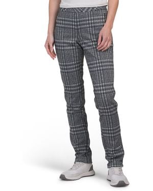 TJ Maxx Upf 40 Plaid Meredith Pants, Nylon/Polyester/Rayon - Blue