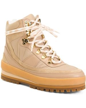 TJ Maxx Leather Hiker Boots For /Suede - Natural